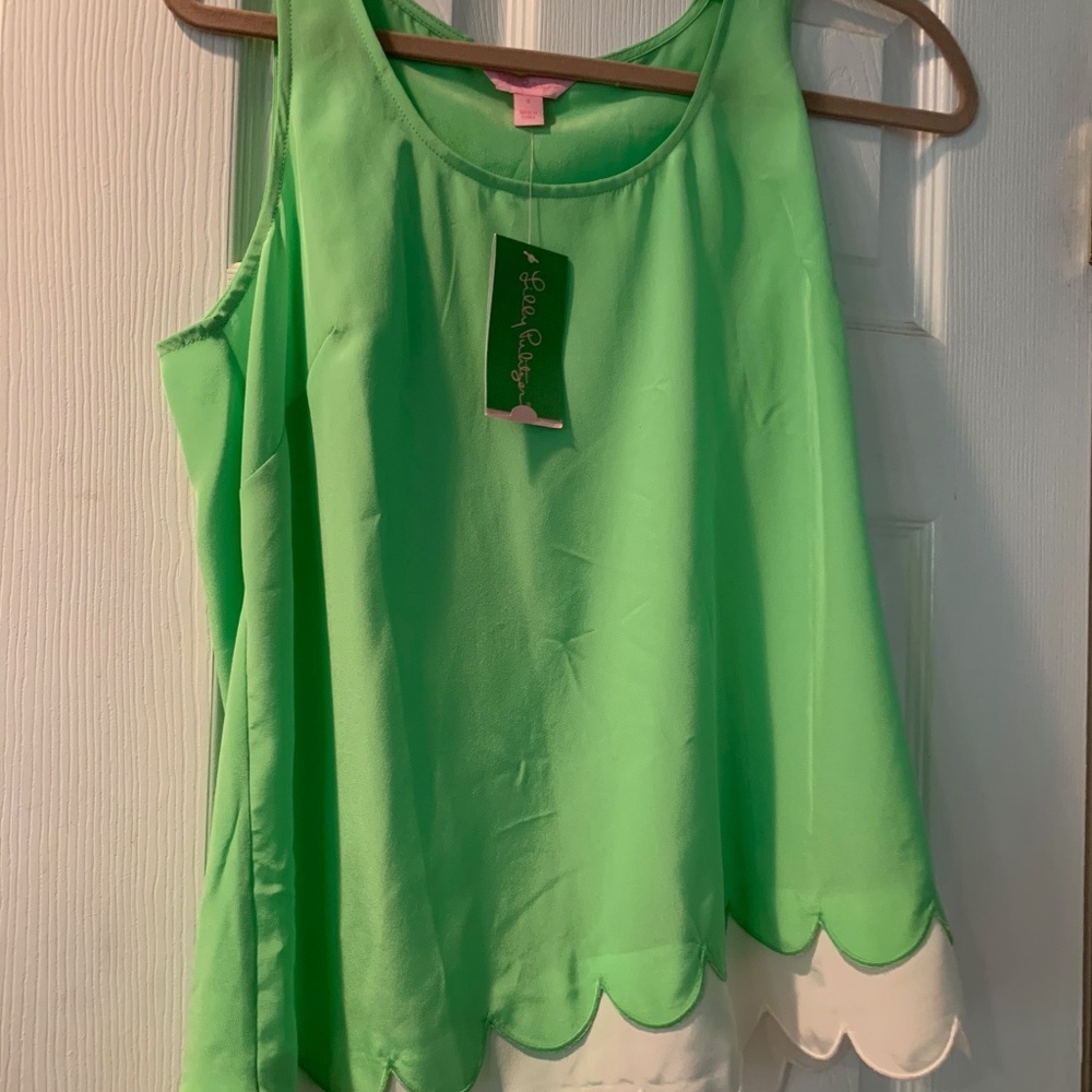 Lilly Pulitzer Silk Green Top